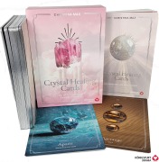 Cover-Bild zum Titel 'Crystal Healing Cards - 44 Karten mit Botschaften und Anleitung (Heilsteine, Edelsteine, Kristalle - Bedeutung und Anwendung)' von 'Christina Max'