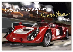 Cover-Bild zum Titel 'Sportwagen Klassiker Kunst (Wandkalender 2026 DIN A4 quer), CALVENDO Monatskalender' von 'Reinhold Autodisegno'