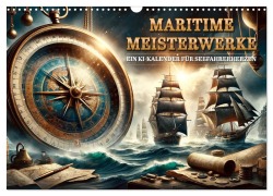 Cover-Bild zum Titel 'Maritime Meisterwerke: Ein KI-Kalender für Seefahrerherzen (Wandkalender 2027 DIN A3 quer), CALVENDO Monatskalender' von 'Arteafcti'