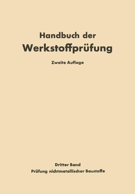 Die Prüfung nichtmetallischer Baustoffe - 