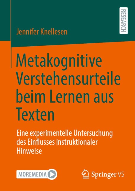 Metakognitive Verstehensurteile beim Lernen aus Texten - Jennifer Knellesen