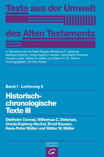 Historisch-chronologische Texte III - Diethelm Conrad, Wilhelmus C. Delsman, Ursula Kaplony-Heckel, Walter W. Müller