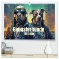 Gangsterhunde - KI-Bilder (hochwertiger Premium Wandkalender 2025 DIN A2 quer), Kunstdruck in Hochglanz - Liselotte Brunner-Klaus