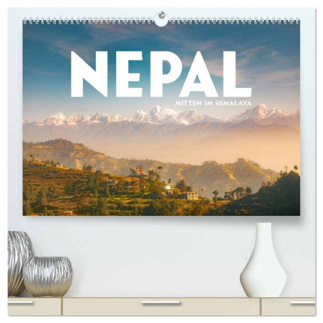 Nepal - Mitten im Himalaya (hochwertiger Premium Wandkalender 2026 DIN A2 quer), Kunstdruck in Hochglanz - Happy Monkey