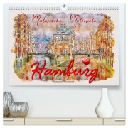 Cover-Bild zum Titel 'Hamburg - malerische Metropole (hochwertiger Premium Wandkalender 2026 DIN A2 quer), Kunstdruck in Hochglanz' von 'Peter Roder'