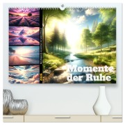 Cover-Bild zum Titel 'Momente der Ruhe - Beruhigende Ansichten für jeden Monat (hochwertiger Premium Wandkalender 2026 DIN A2 quer), Kunstdruck in Hochglanz' von 'Marco Warstat'