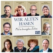 Cover-Bild zum Titel 'Wir alten Hasen' von 'Willy Astor, Konstantin Wecker, Nomi Baumgartl, Michaela May, Rainer Maria Schießler'