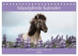 Cover-Bild zum Titel 'Islandpferde Kalender (Tischkalender 2026 DIN A5 quer), CALVENDO Monatskalender' von 'Alexandra Voth'