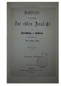 Geschichte der Freimaurerloge Zur edlen Aussicht 1784-1874 - Hugo Ficke