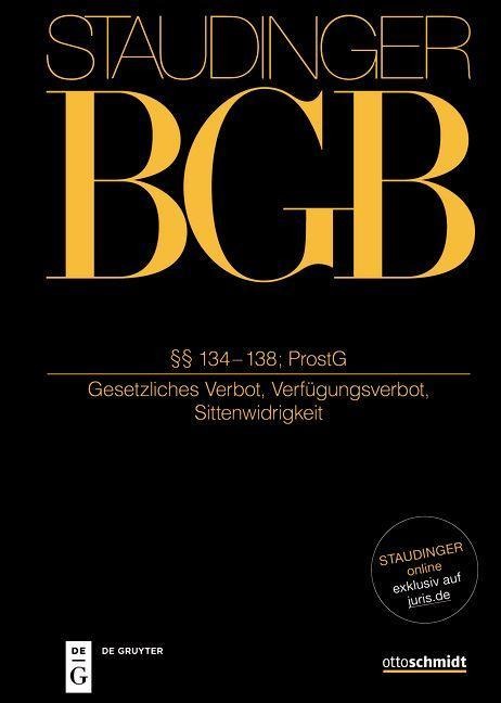 Staudingers Kommentar BGB §§ 134-138 ProstG - 