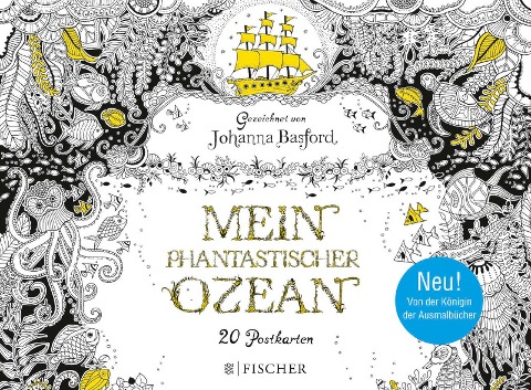 Mein Phantastischer Ozean - Postkartenbuch - Johanna Basford