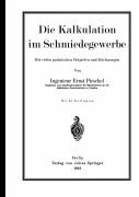 Cover-Bild zum Titel 'Die Kalkulation im Schmiedegewerbe' von 'Ernst Pieschel'
