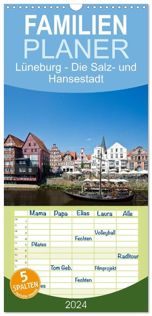 Familienplaner 2024 - Lüneburg - Die Salz- und Hansestadt mit 5 Spalten (Wandkalender, 21 x 45 cm) CALVENDO - Akrema-Photography Akrema-Photography
