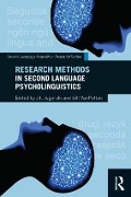 Research Methods in Second Language Psycholinguistics - Jill Jegerski, Bill Vanpatten