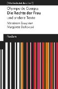 Cover-Bild zum Titel 'Die Rechte der Frau und andere Texte' von 'Olympe De Gouges'