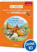 Cover-Bild zum Titel 'Leselöwen - Lesen und schreiben lernen mit Spurrillen - Abenteuer im Land der Dinos' von 'Stütze & Vorbach'