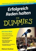 Cover-Bild zum Titel 'Erfolgreich Reden halten für Dummies' von 'Malcolm Kushner'