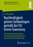 Cover-Bild zum Titel 'Nachhaltigkeit grüner Geldanlagen gemäß der EU Green Taxonomy' von 'Lea Wendland'