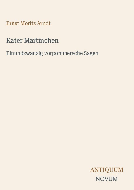 Kater Martinchen - Ernst Moritz Arndt