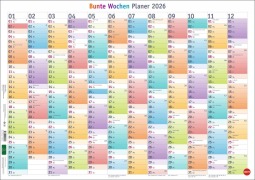Cover-Bild zum Titel 'Bunte Wochen Posterplaner 2026' von ''