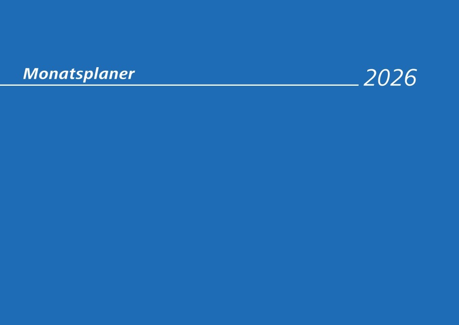 Monatsterminkalender 2026 29,7x21 1M/1S - Drahtkammbindung mit Aufhänger - 989-0015 - 