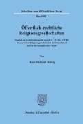 Cover-Bild zum Titel 'Öffentlich-rechtliche Religionsgesellschaften.' von 'Hans Michael Heinig'