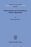 Cover-Bild zum Titel 'Wiederaufnahme des Strafverfahrens zulasten Abgeurteilter' von 'Hayat Annabell Ouass'