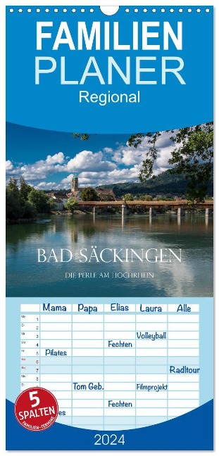 Familienplaner 2025 - Bad Säckingen - Die Perle am Hochrhein mit 5 Spalten (Wandkalender, 21 x 45 cm) CALVENDO - Stefanie Und Philipp Kellmann