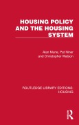 Cover-Bild zum Titel 'Housing Policy and the Housing System' von 'Alan Murie, Pat Niner, Christopher Watson'