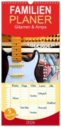 Familienplaner 2026 - Gitarren und Amps - abgerockt mit 5 Spalten (Wandkalender, 21 x 45 cm) CALVENDO - Renate Bleicher