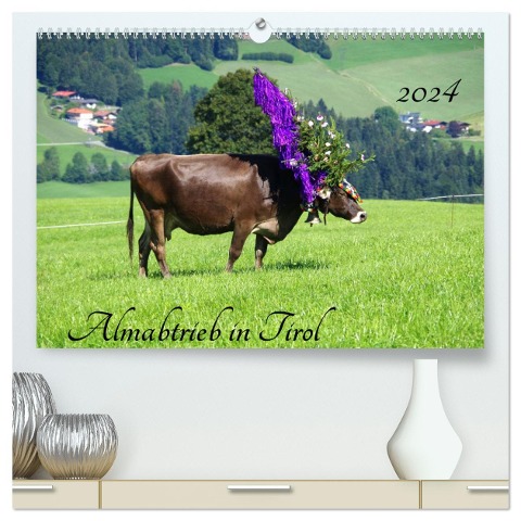 Almabtrieb in Tirol (hochwertiger Premium Wandkalender 2024 DIN A2 quer), Kunstdruck in Hochglanz - Thilo Seidel