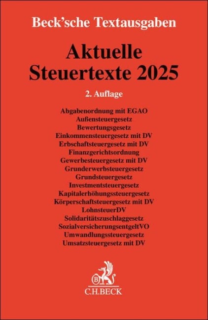 Aktuelle Steuertexte 2025 - 