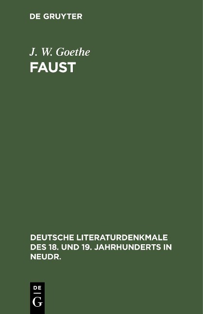 Faust - J. W. Goethe