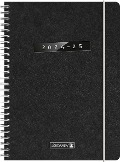 Schülerkalender 2024/2025 "Monochrome", 2 Seiten = 1 Woche, A5, 208 Seiten, schwarz - 