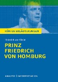 Cover-Bild zum Titel 'Prinz Friedrich von Homburg von Heinrich von Kleist.' von 'Heinrich von Kleist'
