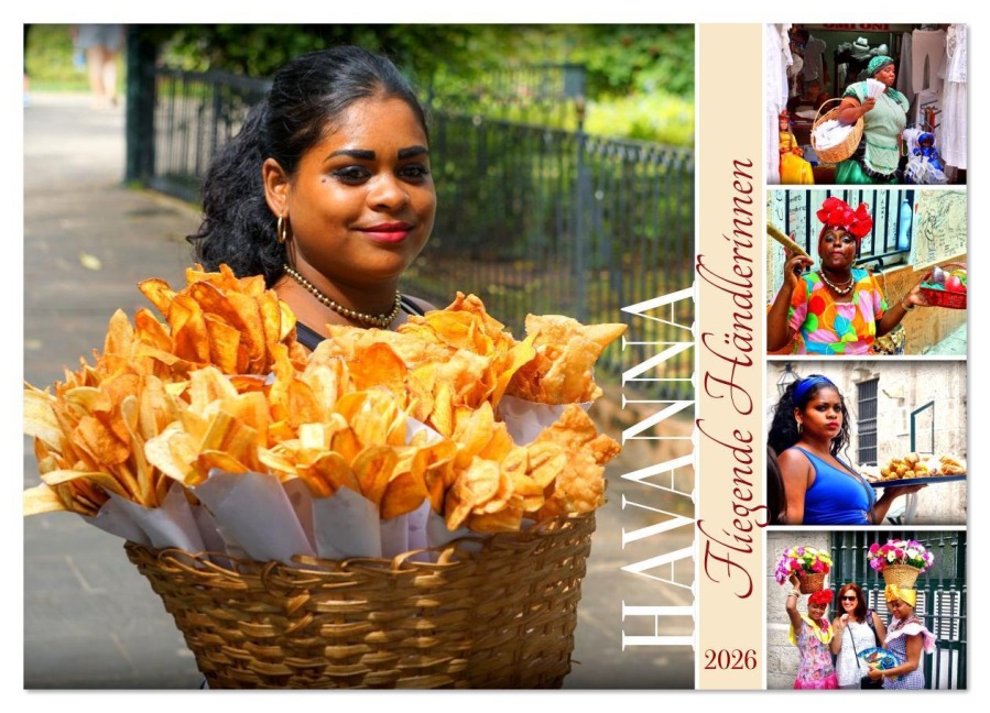 Havanna - Fliegende Händlerinnen (Wandkalender 2026 DIN A3 quer), CALVENDO Monatskalender - Henning von Löwis of Menar