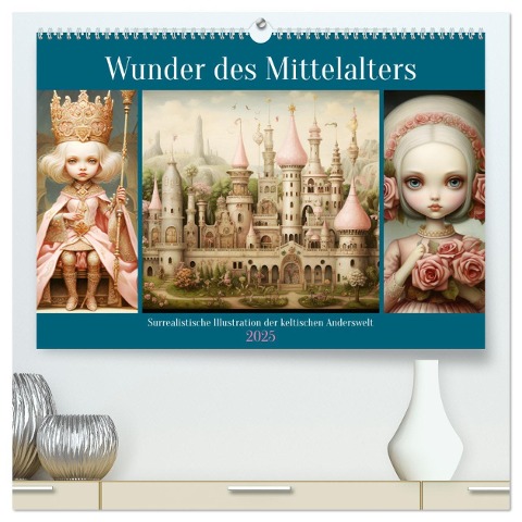 Wunder des Mittelalters. Surrealistische Illustration der keltischen Anderswelt (hochwertiger Premium Wandkalender 2025 DIN A2 quer), Kunstdruck in Hochglanz - Rose Hurley