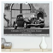 Cover-Bild zum Titel 'Citroën 11 CV Traction Avant in schwarzweiss (hochwertiger Premium Wandkalender 2026 DIN A2 quer), Kunstdruck in Hochglanz' von 'Ingo Laue'
