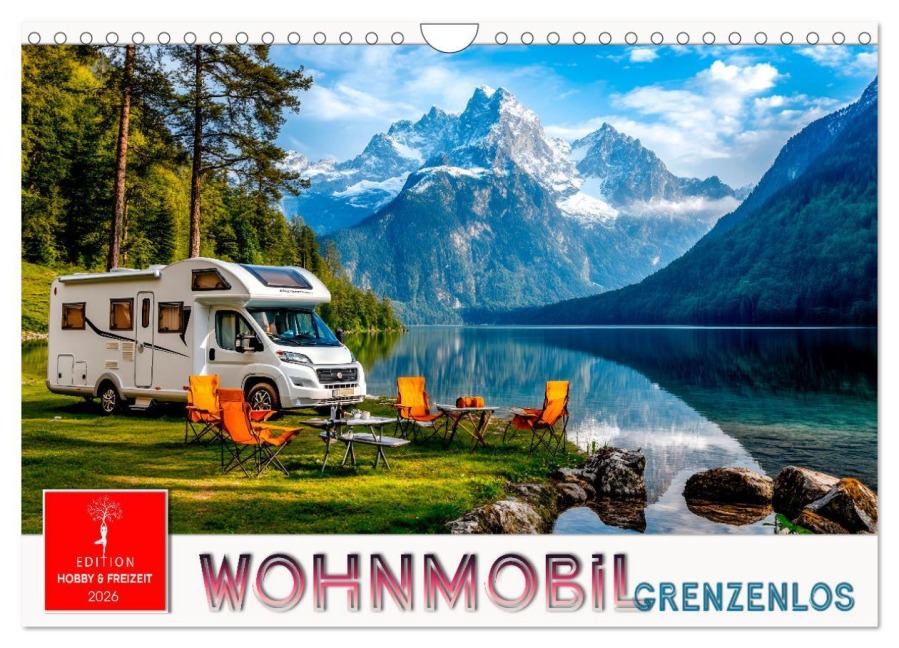 Wohnmobil grenzenlos (Wandkalender 2026 DIN A4 quer), CALVENDO Monatskalender - Peter Roder