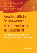 Cover-Bild zum Titel 'Gesellschaftliche Verantwortung von Unternehmen in Deutschland' von ''