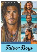 Cover-Bild zum Titel 'Tattoo-Boys. Coole Jungs am Meer (Wandkalender 2026 DIN A4 hoch), CALVENDO Monatskalender' von 'Rose Hurley'