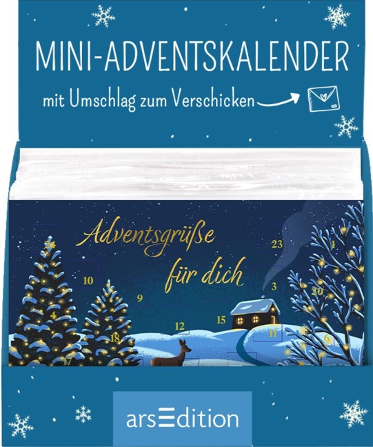 Display Mini-Adventskalender mit Umschlag zum Verschicken Winterzauber - 