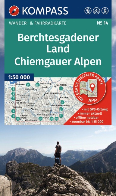 KOMPASS Wanderkarte 14 Berchtesgadener Land, Chiemgauer Alpen 1:50.000 - 