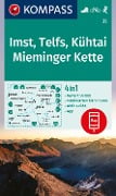 KOMPASS Wanderkarte 35 Imst, Telfs, Kühtai, Mieminger Kette 1:50.000 - 