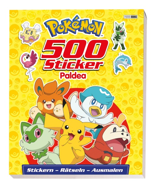 Pokémon: 500 Sticker Paldea - Stickern - Rätseln - Ausmalen - 