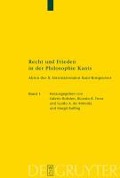 Recht und Frieden in der Philosophie Kants - 