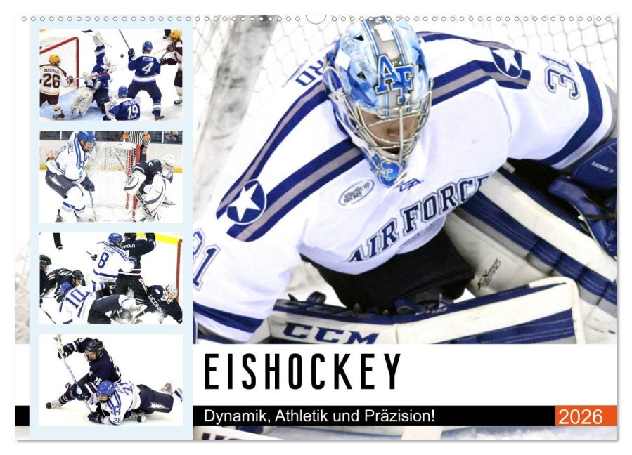 Eishockey. Dynamik, Athletik und Präzision! (Wandkalender 2026 DIN A2 quer), CALVENDO Monatskalender - Rose Hurley