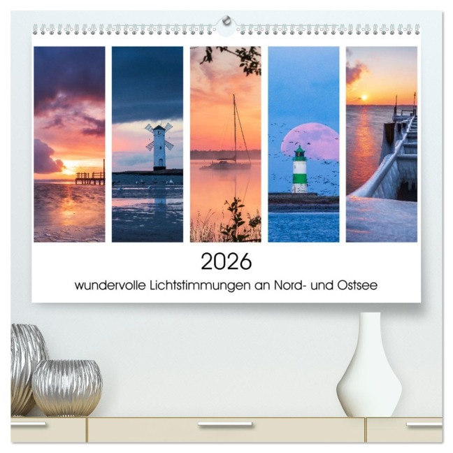2026 - wundervolle Lichtstimmungen an Nord- und Ostsee (hochwertiger Premium Wandkalender 2026 DIN A2 quer), Kunstdruck in Hochglanz - Christian Hehl