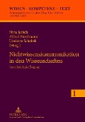 Cover-Bild zum Titel 'Nichtwissenskommunikation in den Wissenschaften' von ''