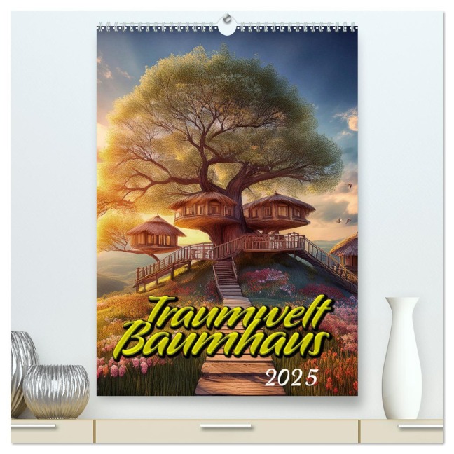 Traumwelt Baumhaus (hochwertiger Premium Wandkalender 2025 DIN A2 hoch), Kunstdruck in Hochglanz - Werner Braun